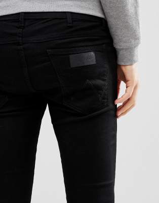 wrangler bryson skinny jeans black