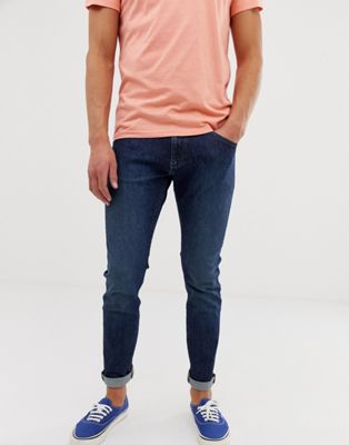Wrangler – Bryson – Skinny jeans i mörk Bower-färg-Blå