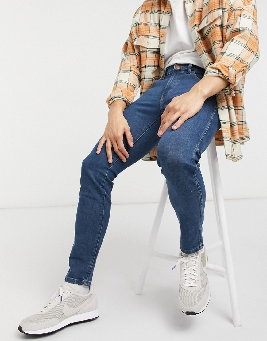 Wrangler - Bryson - Skinny jeans in donkerblauw