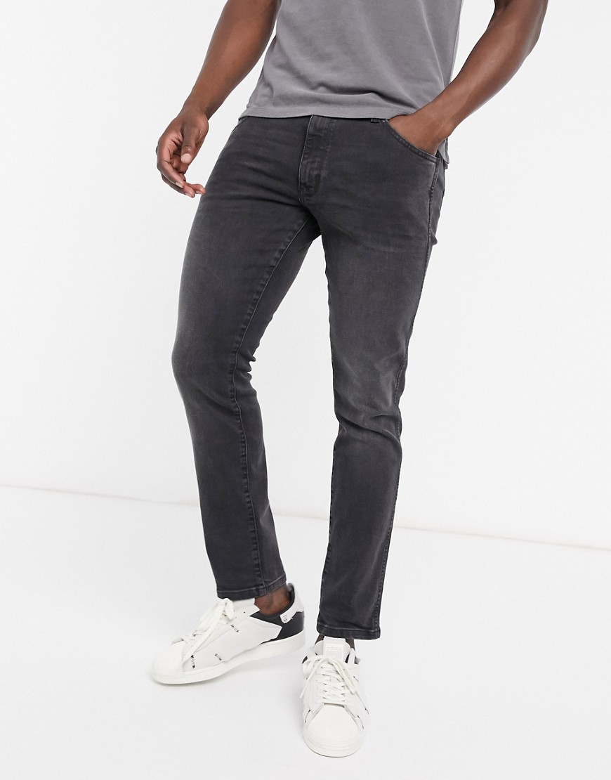 Wrangler - Bryson - Sorte skinny fit-jeans
