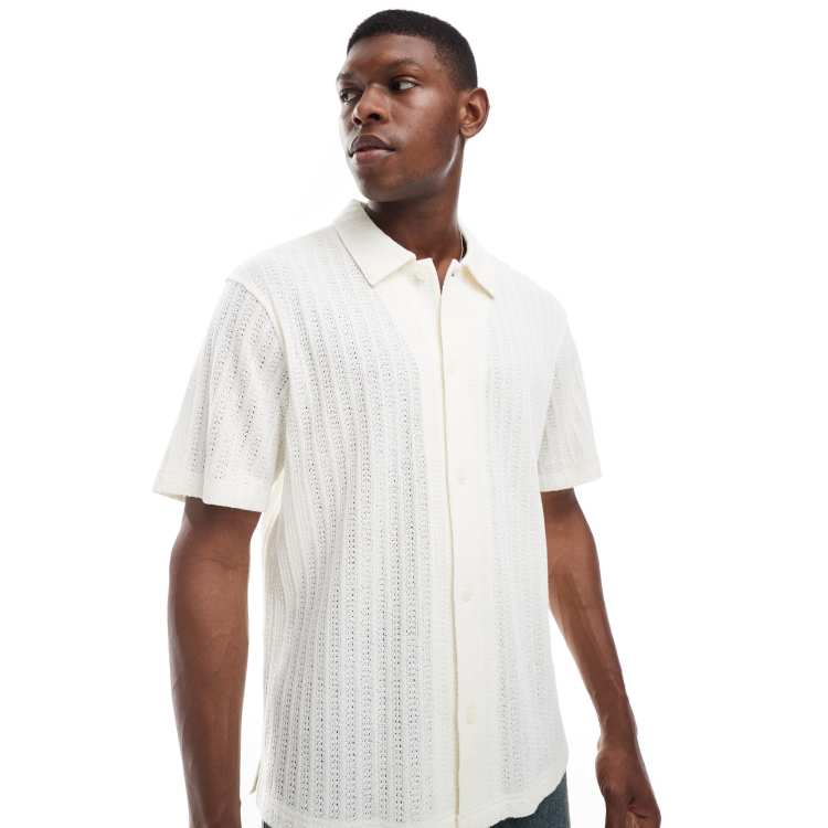 トップス Open-Knit Button-Through Shirt Pacsun Open Knit Button Up Shirt | PacSun