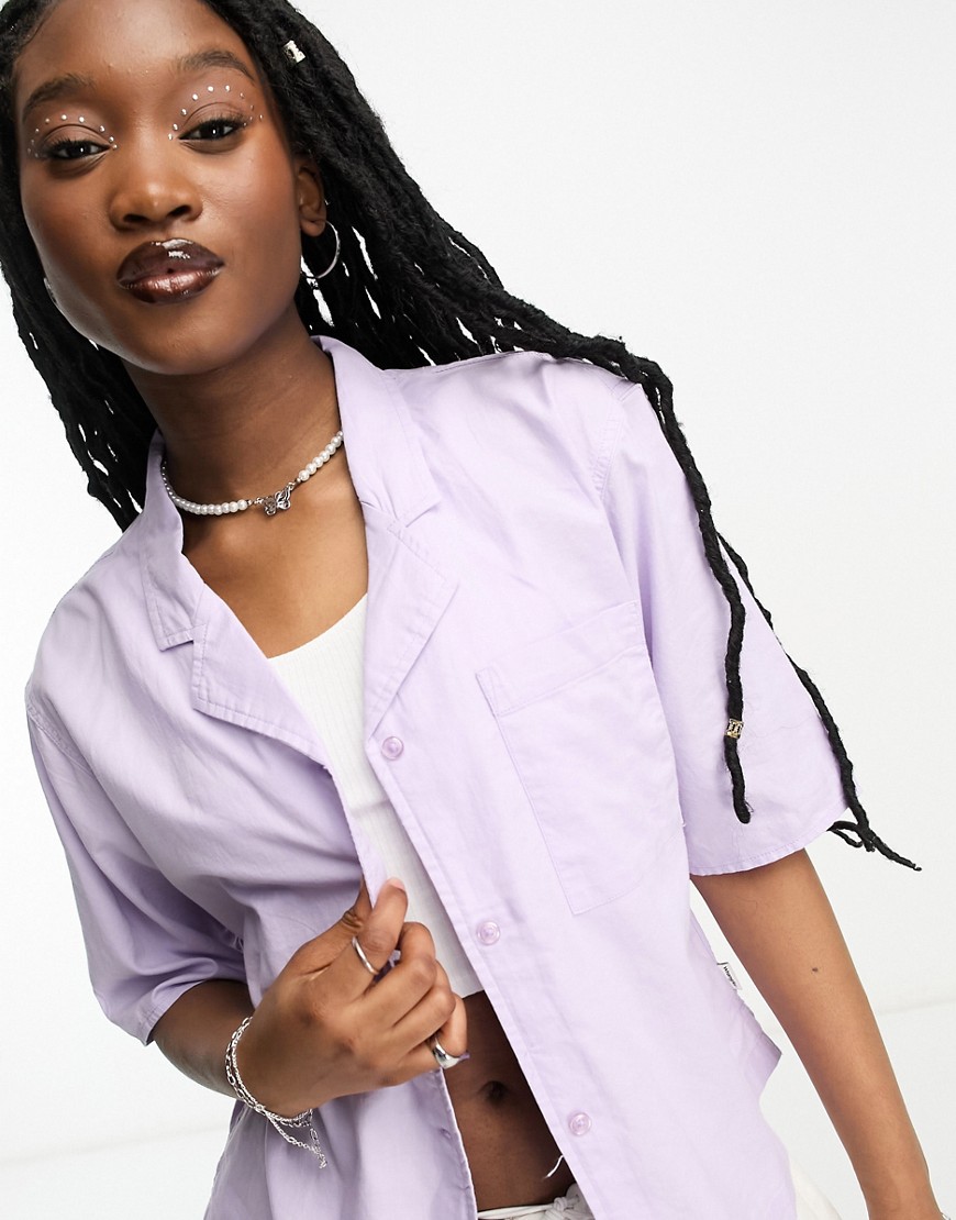 Camicia squadrata lilla pastello-Viola - Wrangler Camicia donna  - immagine3
