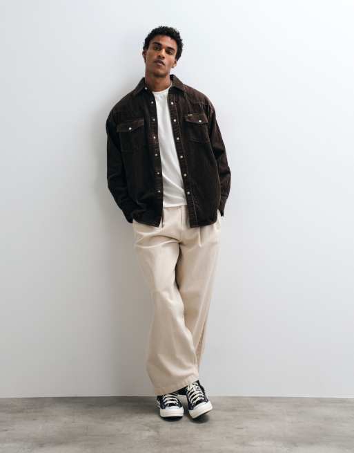 Wrangler camicia western marrone, 3 di 5
