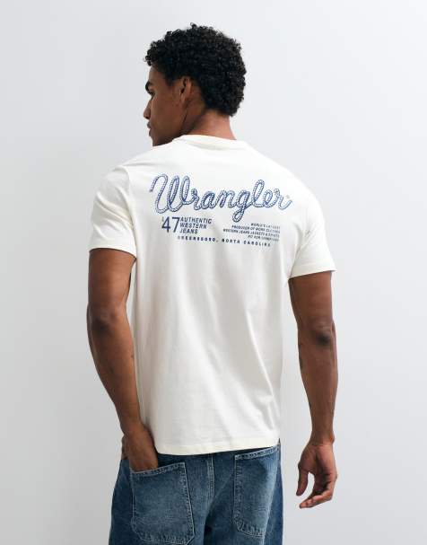 Wrangler camiseta estampada gráfica en blanco roto - view 1