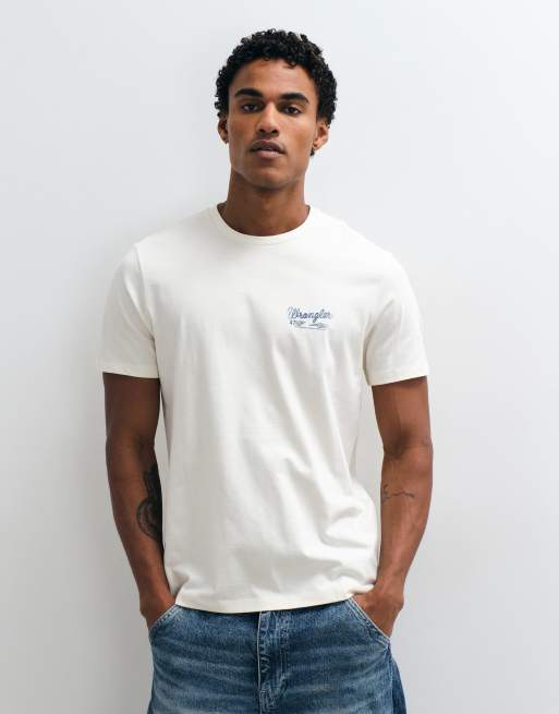 Wrangler camiseta estampada gráfica en blanco roto, 2 de 5
