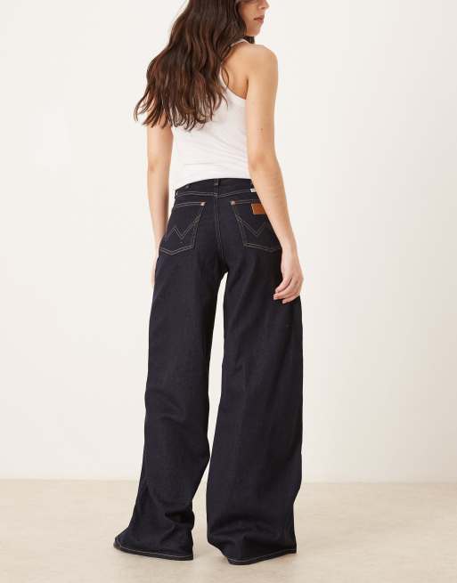 Wrangler - Canyon - Jeans a fondo ampio color indaco, 3 di 5