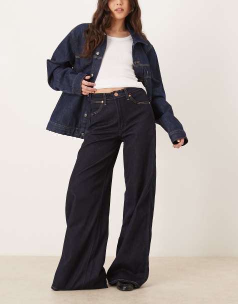 Wrangler - Canyon - Jeans met wijde pijpen in indigo - view 1