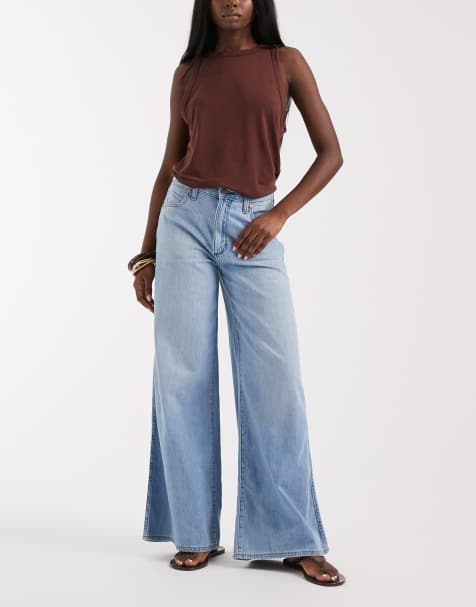 Wrangler Canyon wide leg jeans in bleach wash - view 1