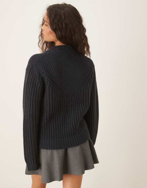 Wrangler - Cardigan in misto lana pesante stile western nero, 2 di 4