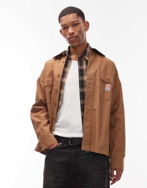 Wrangler - Casey Jones - Arbejdstøj - Gyldenbrun overskjorte i kanvas - view 1