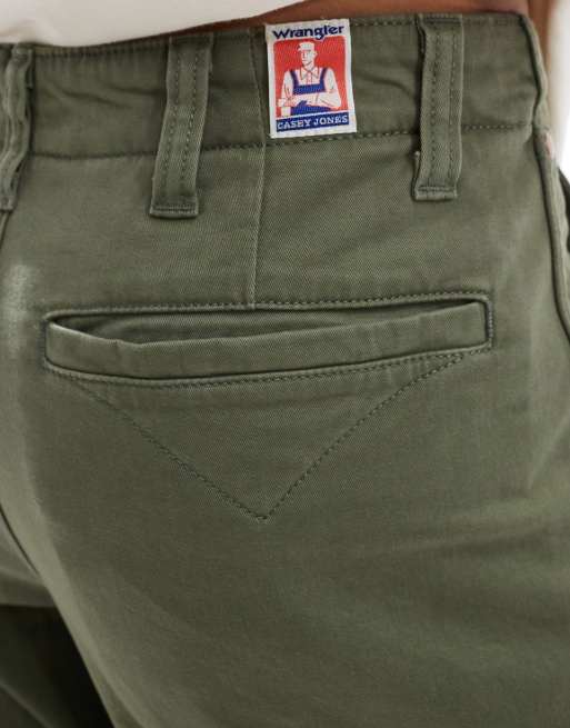Wrangler Authentics - Pantaloncini Cargo Classici da Uomo, Colore Cachi Scuro, 10 Husky