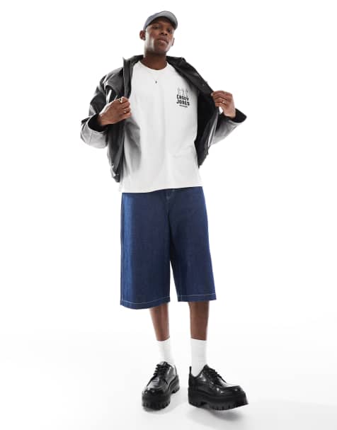 Wrangler – Casey Jones – Ciemnoniebieskie jeansowe szorty w stylu roboczym - view 1