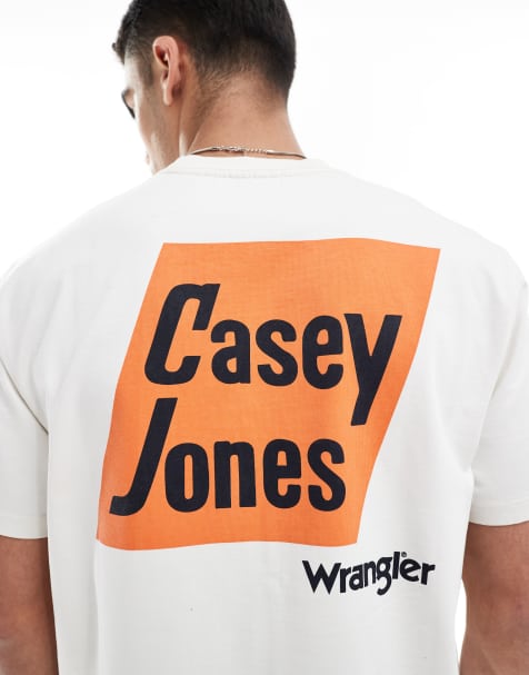 Wrangler – Casey Jones – Gruby T-shirt o luźnym kroju w stylu worker w kolorze złamanej bieli z logo - view 1