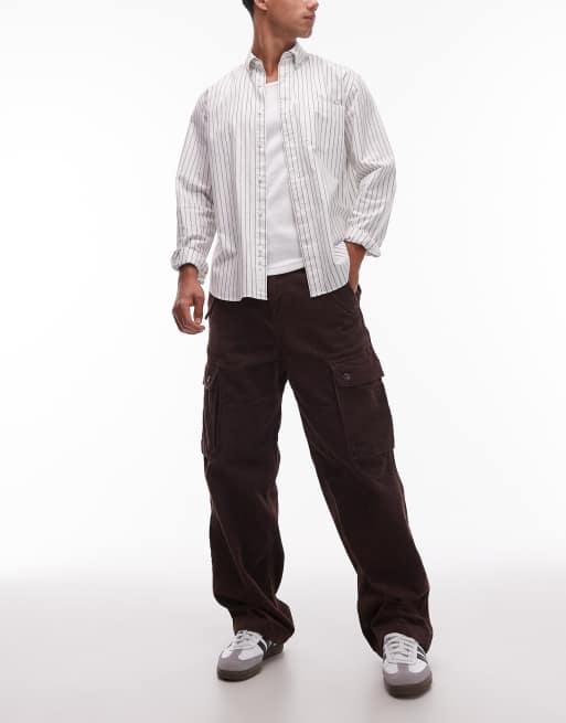 Wrangler – Casey Jones – Loose Fit Cord-Cargohose in Braun, 2 von 5