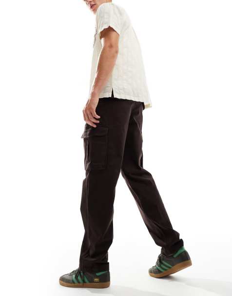 Wrangler - Casey Jones - Pantalon cargo décontracté style workwear en sergé - Marron - view 1