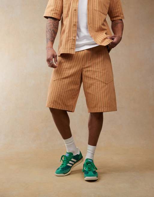 Wrangler - Casey Jones - Pantaloncini arancioni a righe in twill in coordinato, 2 di 5