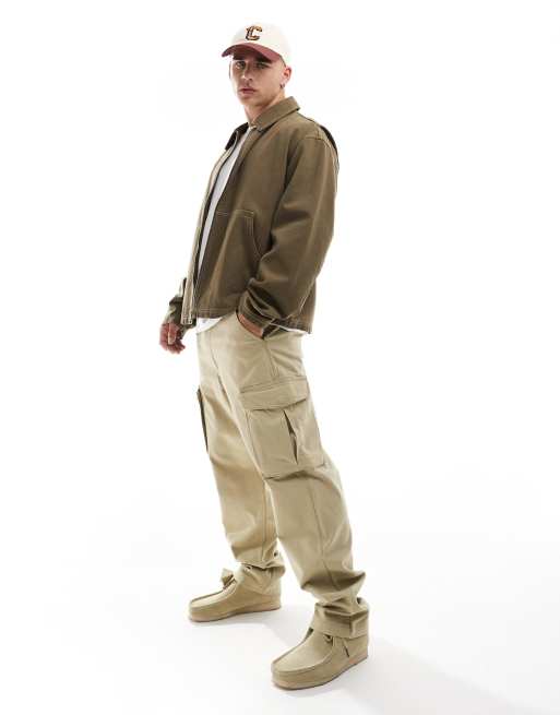 Wrangler - Casey Jones - Pantaloni cargo comodi in twill beige