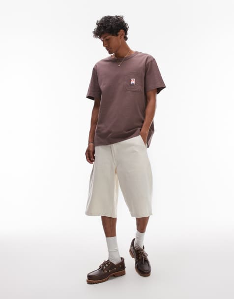 Wrangler – Casey Jones – Vintagebrun arbets-t-shirt med ficka - view 1