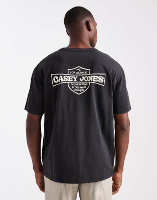 Wrangler Casey Jones workwear graphic t-shirt in black