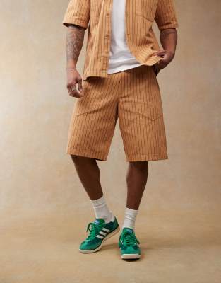 WRANGLER CASEY JONES WORKWEAR PORKCHOP STRIPE TWILL SHORTS