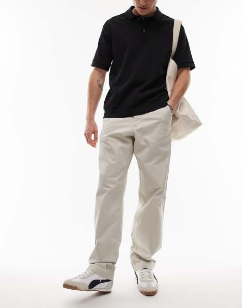 Wrangler Casey Jones workwear relaxed fit twill chino pants in beige - view 1