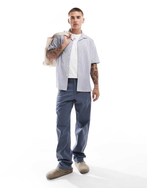 Wrangler Casey Jones workwear relaxed fit twill chinos in gray