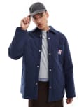 [Wrangler] Wrangler Casey Jones workwear reversible check quilted shacket relaxed fit in navy S navy