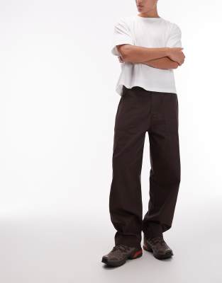 Wrangler Wrangler Casey Jones workwear straight fit trousers in brown