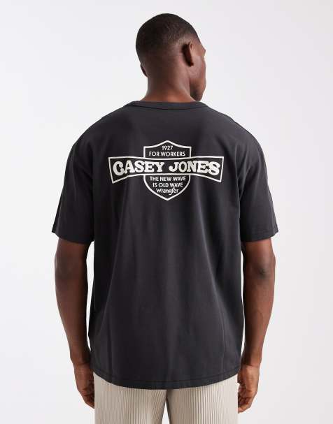Wrangler - Casey Jones - Workwear T-shirt met grafische print in zwart - view 1
