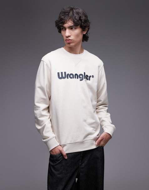 Wrangler centre chest logo sweatshirt in white - view 1