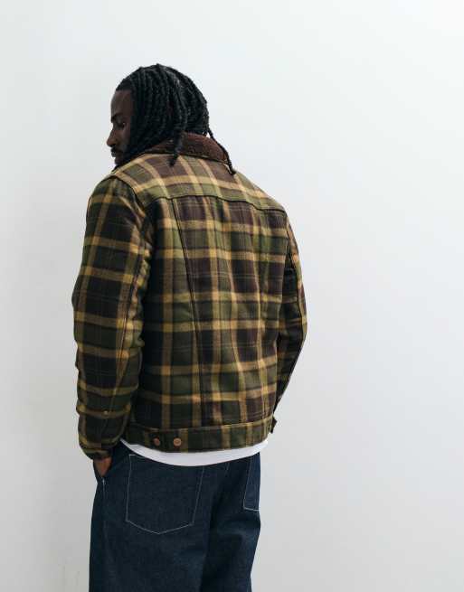 Wrangler chaqueta trucker de mezcla de lana en verde, 5 de 5