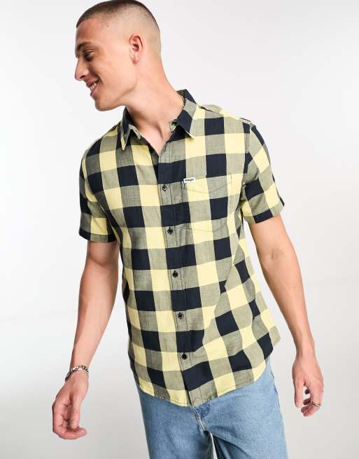 Mens wrangler store short sleeve shirts