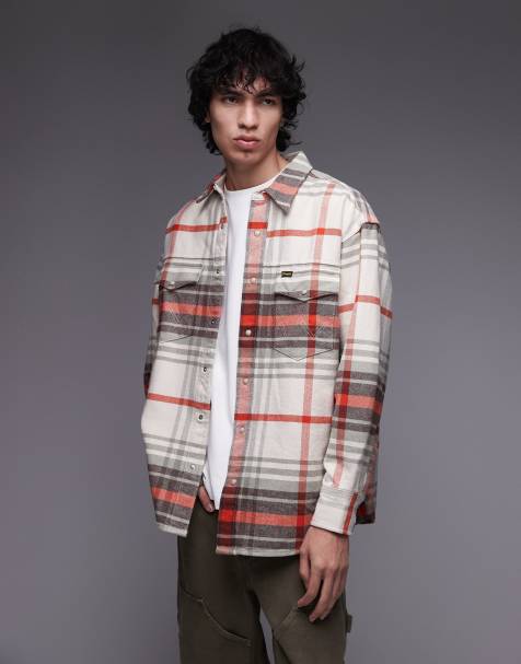 Wrangler - Chemise à carreaux style western - Blanc/rouge - view 1