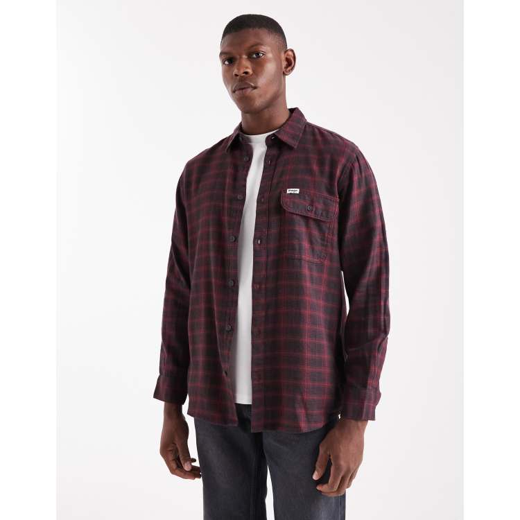 Chemise Wrangler Rugged Wear Homme XXL Carreaux Rouge Blanc Neuve