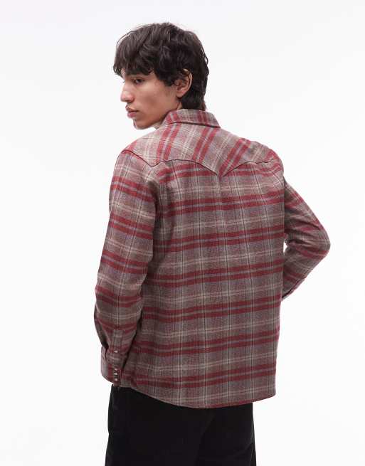 Wrangler - Chemise style western à carreaux avec manches longues - Rouge, 5 de 5