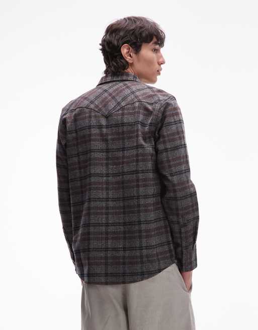 Wrangler - Chemise style western à manches longues - Noir à carreaux, 3 de 5