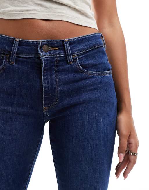 Wrangler – Ciemnoniebieskie jeansy bootcut z podwyższonym stanem, 4 z 5