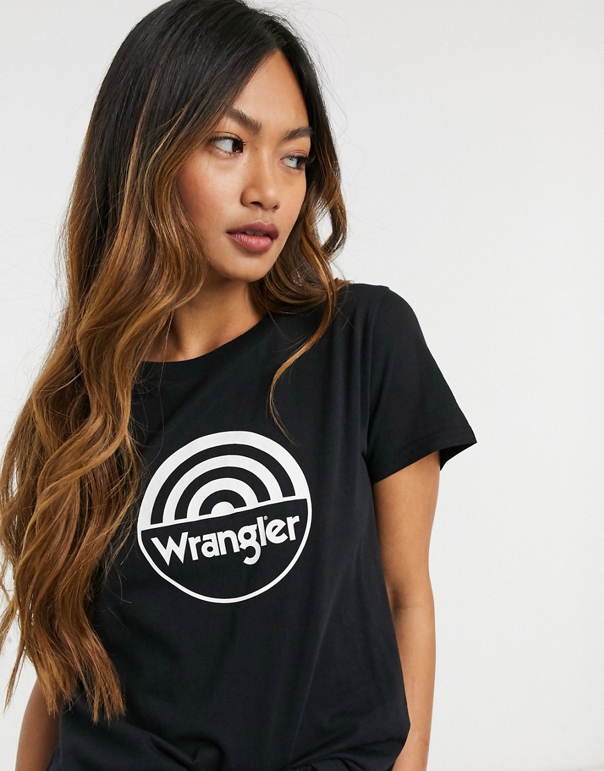 Wrangler circle logo t-shirt in black