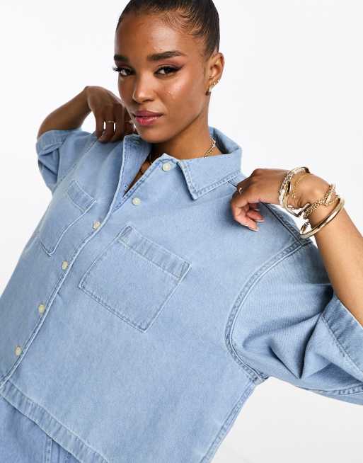 Cropped hotsell jean shirt