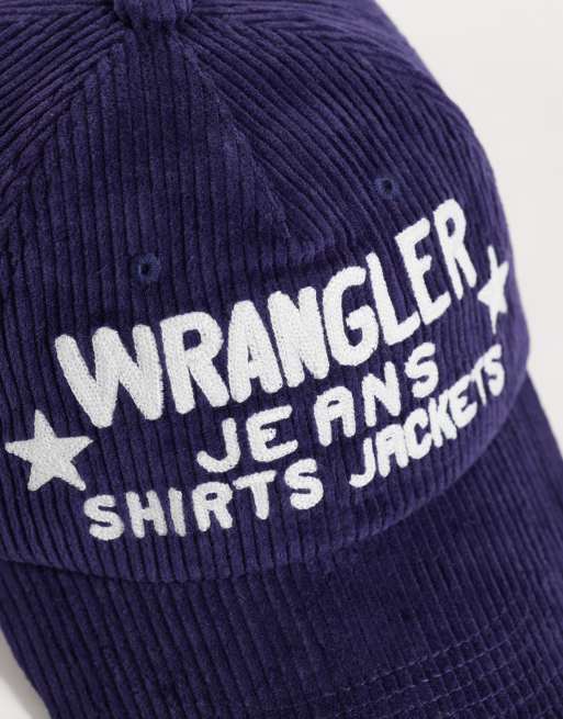 Wrangler corduroy cap in navy, 2 of 3