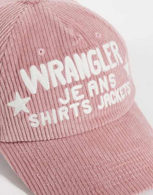Wrangler corduroy cap in pink, 2 of 3