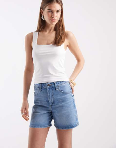 Wrangler cowboy 5inch denim shorts in blue - view 1