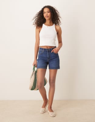 Wrangler Cowboy 5inch Denim Shorts In Blue