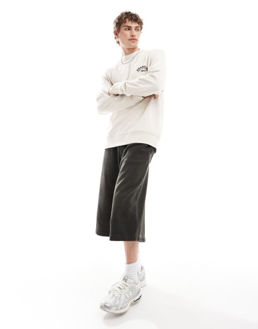 Wrangler cowboy back print relaxed fit sweatshirt in off white, 4 of 4