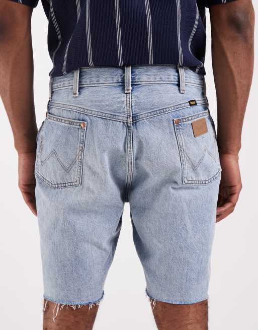 Wrangler - Cowboy-denimshorts i lys vask i lige pasform, 5 af 5