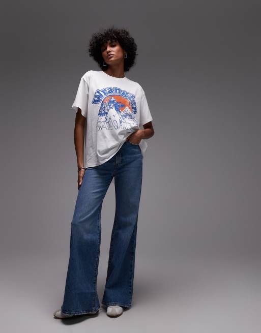 Wrangler cowboy graphic chest print t-shirt in off white, 4 of 4
