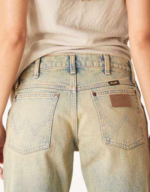 Wrangler - Cowboy - Jeans met lage taille en rechte pasvorm in mid-wash blue, 4 van 5