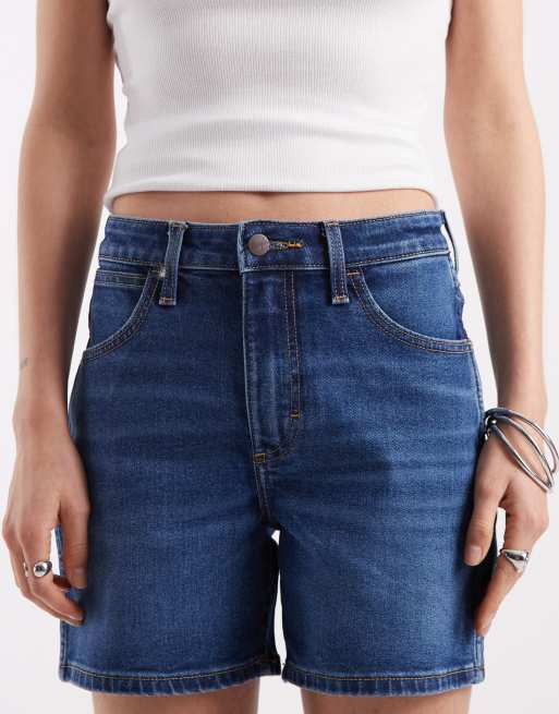 Wrangler – Cowboy-Jeansshorts in Dunkelblau, 5 Zoll Schrittlänge, 3 von 5