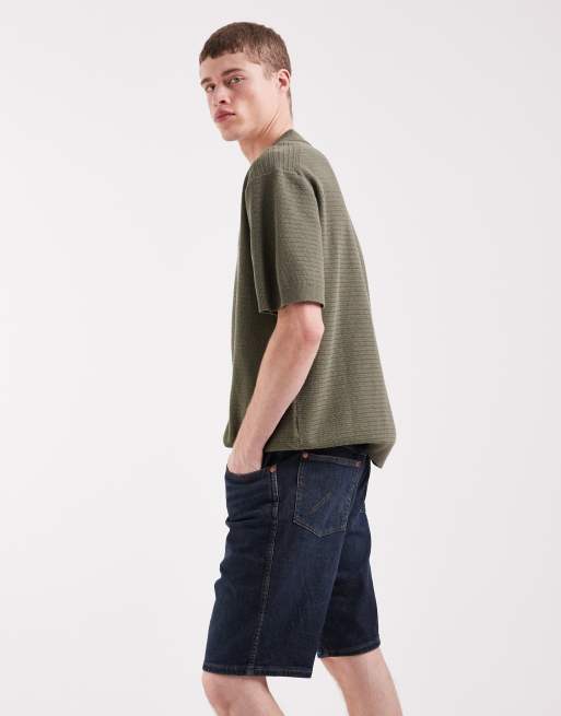 Wrangler – Cowboy – Straight-Fit-Jeansshorts in dunkler Waschung, 3 von 5