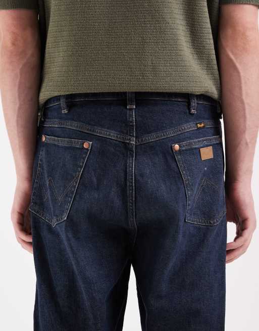 Wrangler – Cowboy – Straight-Fit-Jeansshorts in dunkler Waschung, 5 von 5